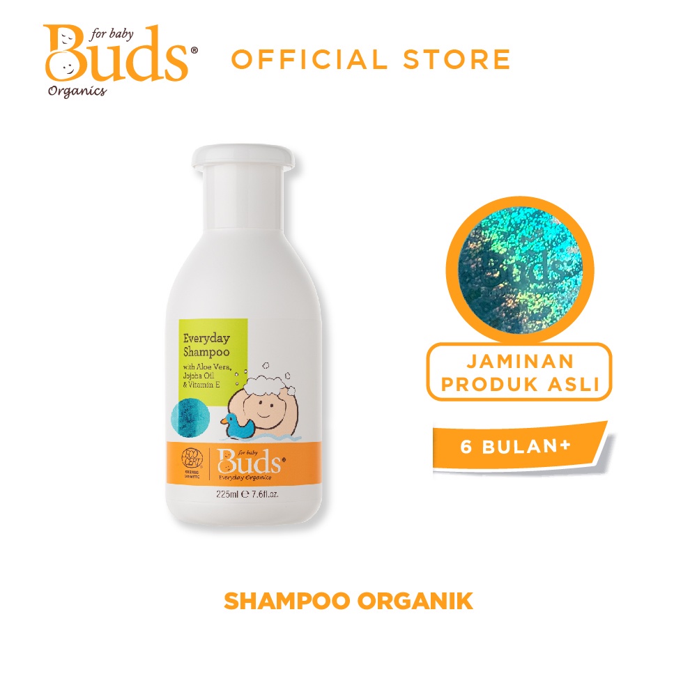 Buds Organics Everyday Shampoo - Sabun Sampo Mandi Perawatan Kulit Bayi dan Anak