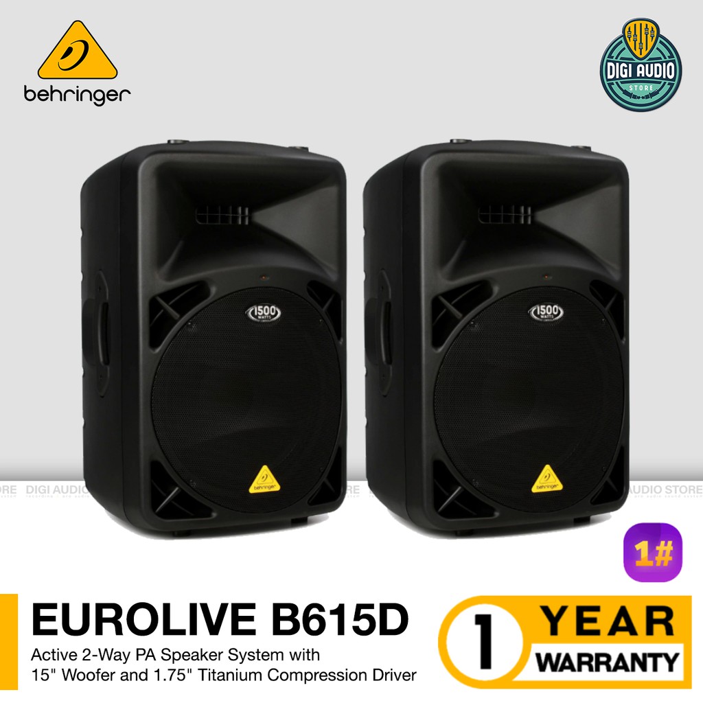 Speaker Aktif 15 inch Sound System Behringer B615D 1500 Watt - Garansi resmi 1 tahun