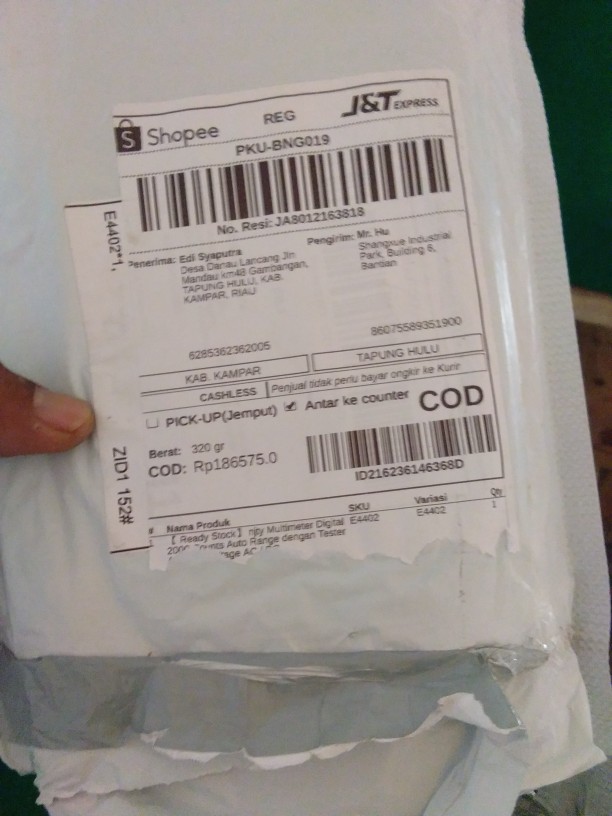 【 Ready Stock】 Njty Multimeter Digital 2000 Counts Auto Range Dengan Tester Ac / Dc Voltage Ac / Dc