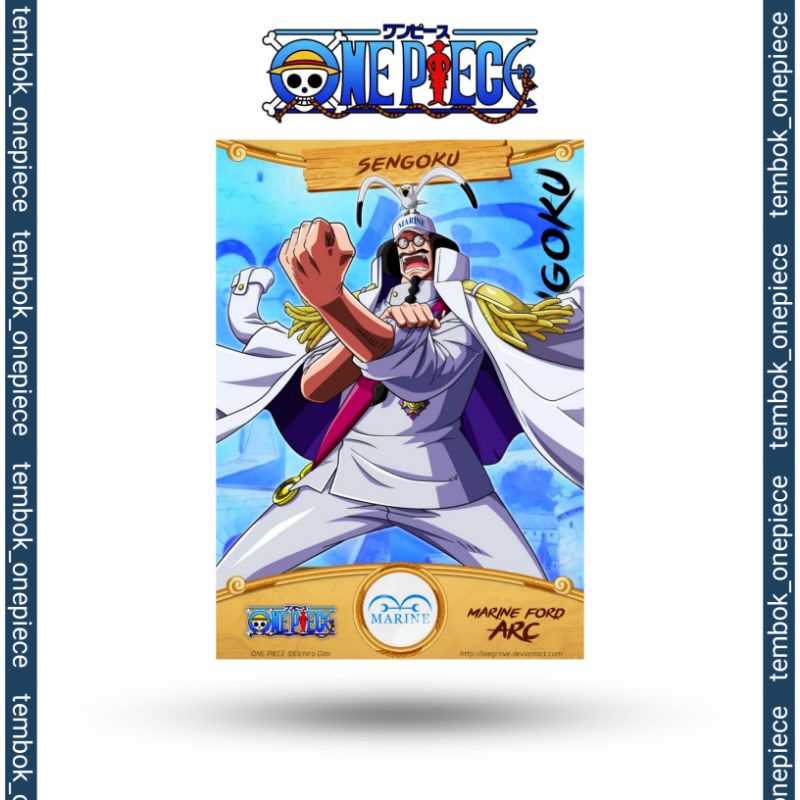 poster anime one piece marine sengoku