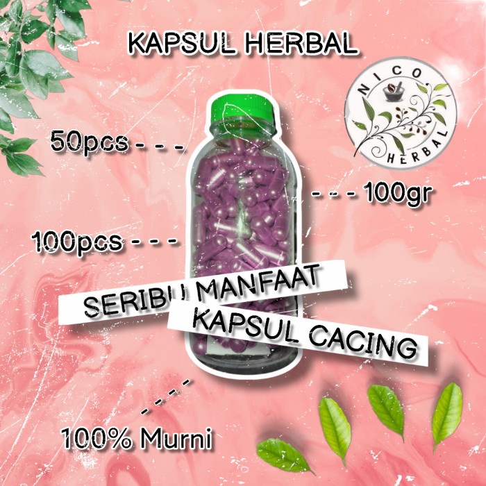 

Kapsul Bubuk Cacing Seribu Manfaat Murni 500pcs