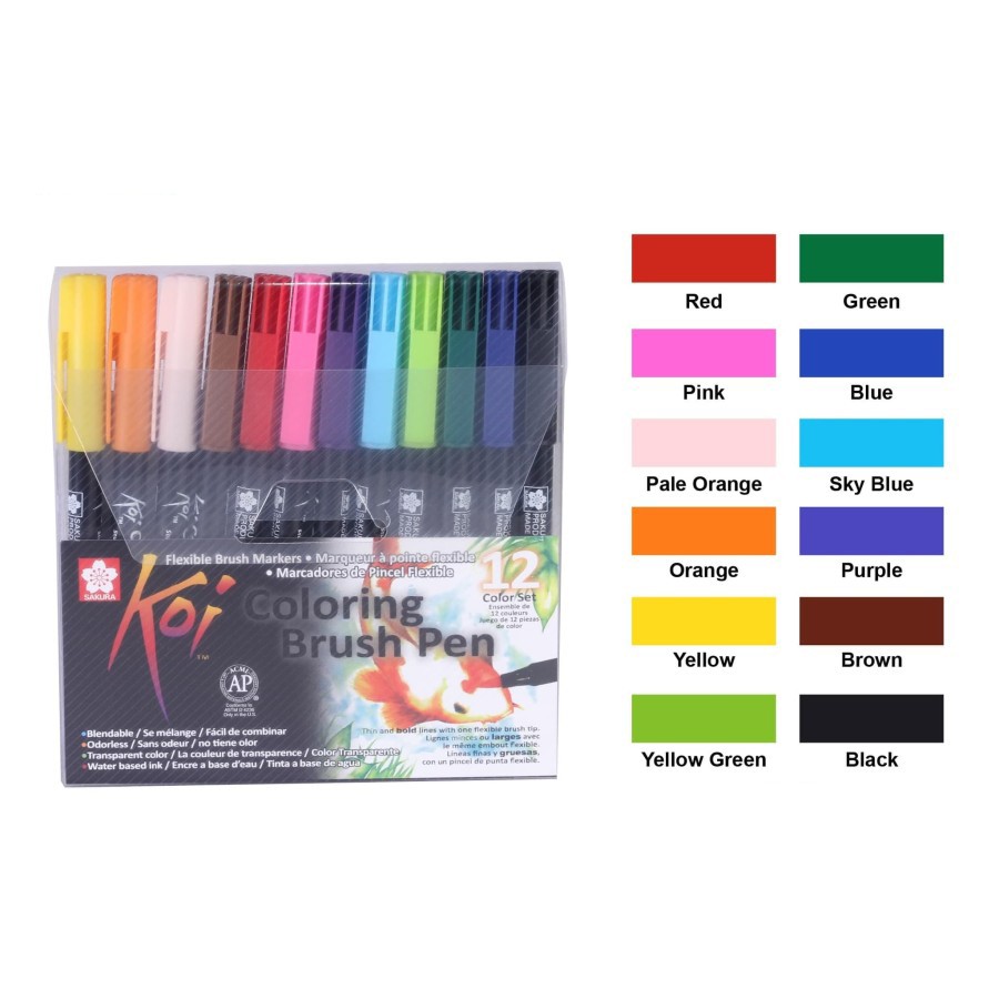 

Sakura Koi Coloring Brush Set 12