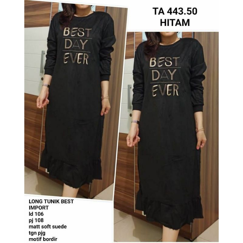 ✔️ LONG TUNIK ZARA BESWAY IMPORT / SOFT SUEDE / LEMBUT / READY