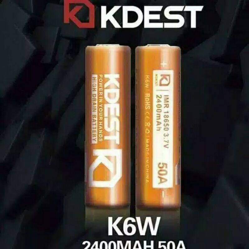 Promo terbaru kualitas Baterai kdest type 18650 2400 MAH 50 A harga Perbiji