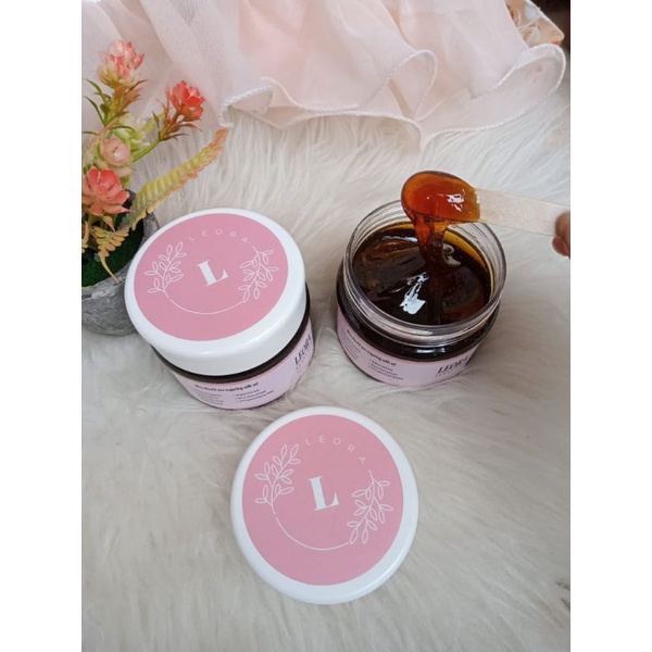 Brand asli Leora Sugar Wax 177ml/ Free Strips &amp; Spatula