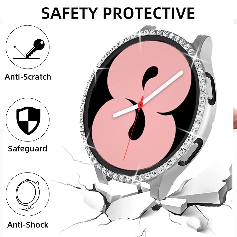 Case Pelindung Layar Full Cover Bumper Shockproof Untuk Samsung Galaxy Watch 4 40MM 44MM