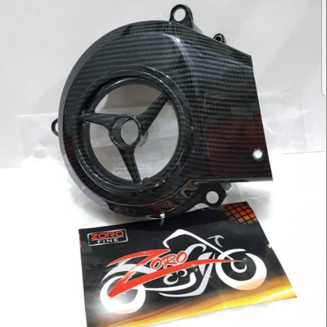 Cover tutup carbon kipas dan knalpot mio sporty zoro pnp