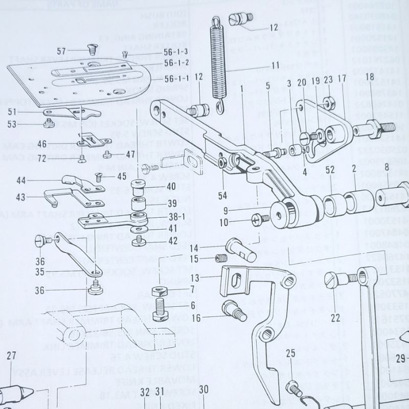 145245-001 Base Plate / Tatakan Plate Mesin Jahit Lobang Kancing 814