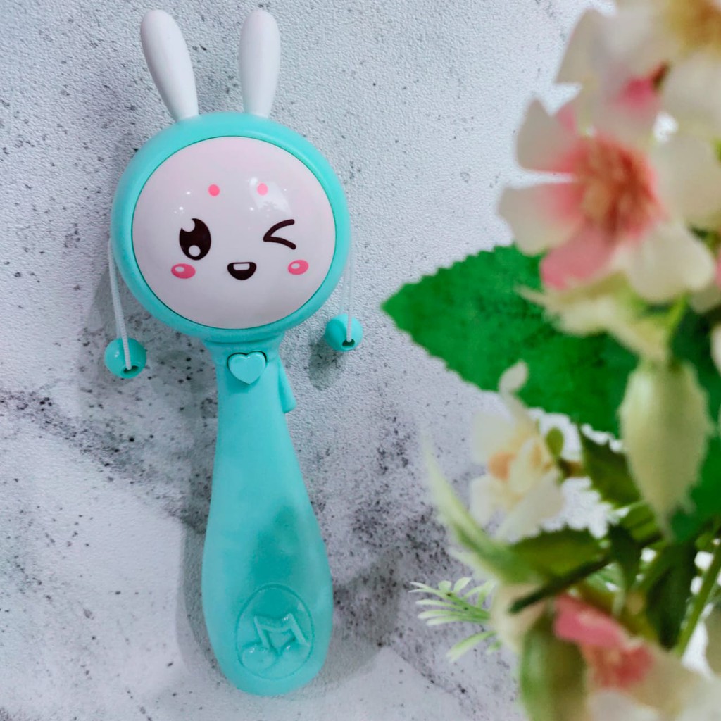 glinkshop Rattle telinga Tali bunny kelinci music musik mainan bayi kado tongkat goyang kerincing bell