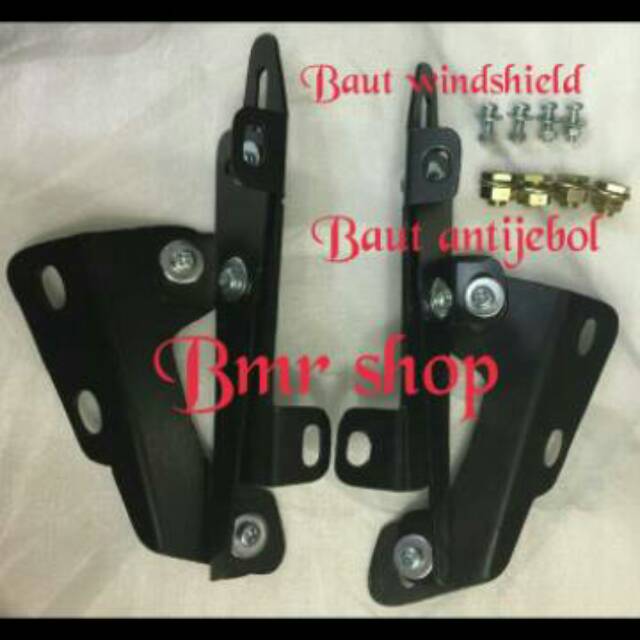 bracket serpo nmax old + 4pcs wellnut , dudukan spion tameng nmax , breket winsil nmax old , bracket