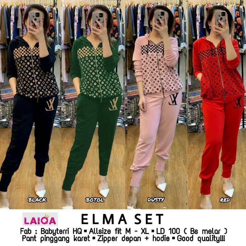 (RESTOCK)BAJU SETELAN // SETELAN ELMA SET BY LAIQA // SETELAN BAHAN BABYTERRY HQ