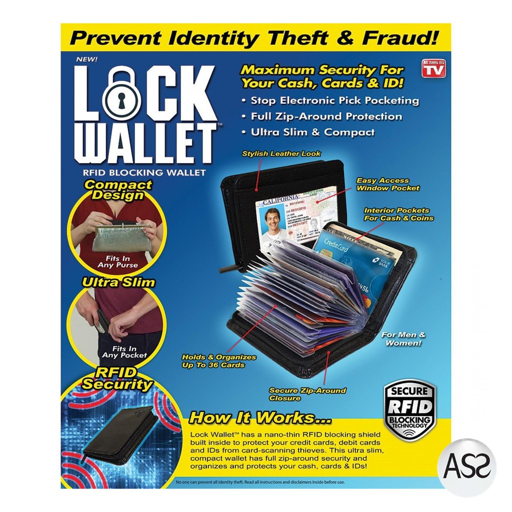 ASS Shop - Block Wallet Dompet Kartu Kredit Secure RFID Blocking - 789522