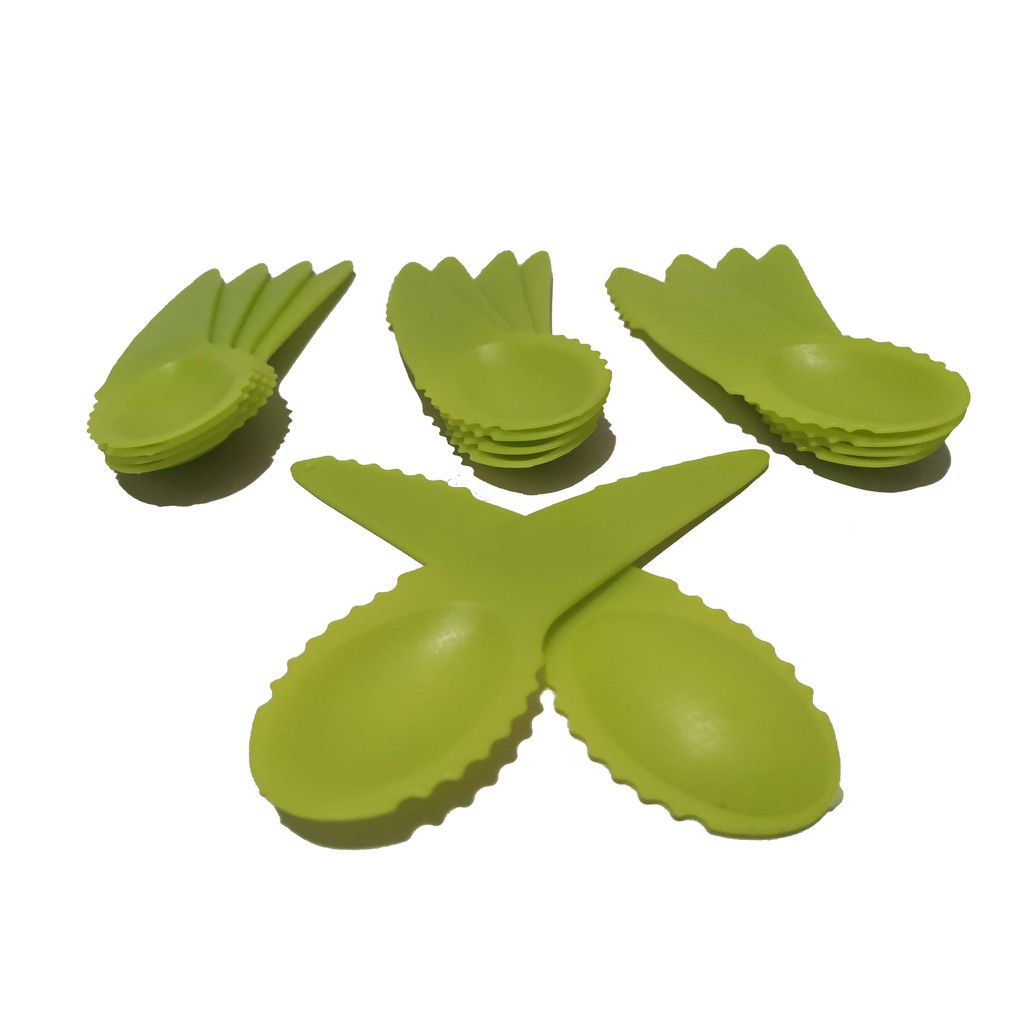 Cheaper-12 Pcs-Sendok Buah Kiwi Bahan Plastik Pengkupas Sendok 666 Spoon Fruit Knife Berkualitas Termurah Perlusin