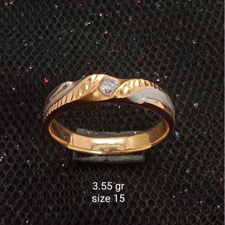 Cincin Emas 17K - 3.55 gr Kadar 750 - 1004