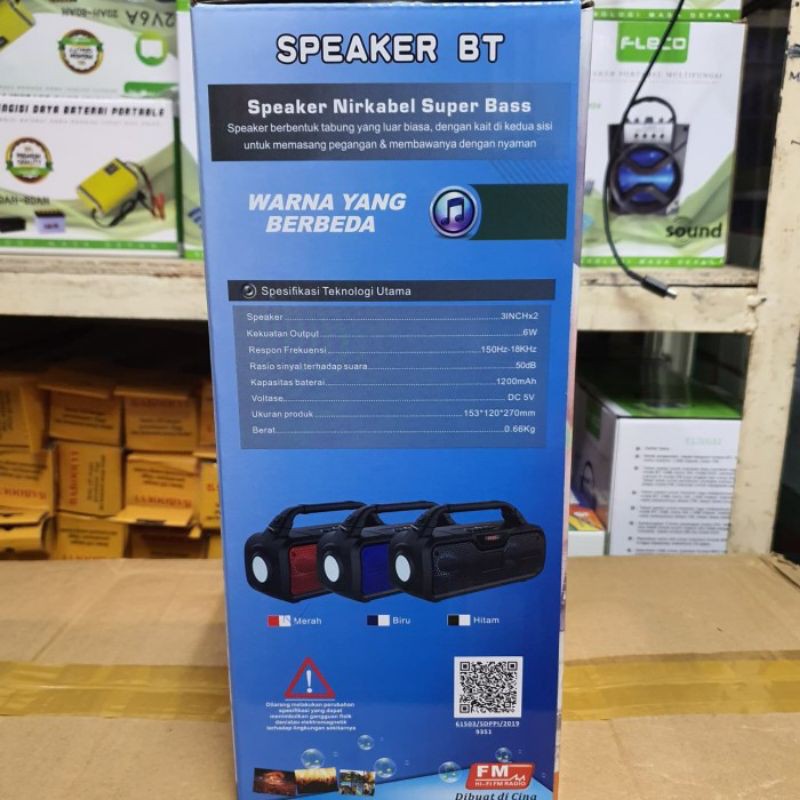 Speaker bluetooth suara super bass Speaker Bluetooth Jinlong JL 1955