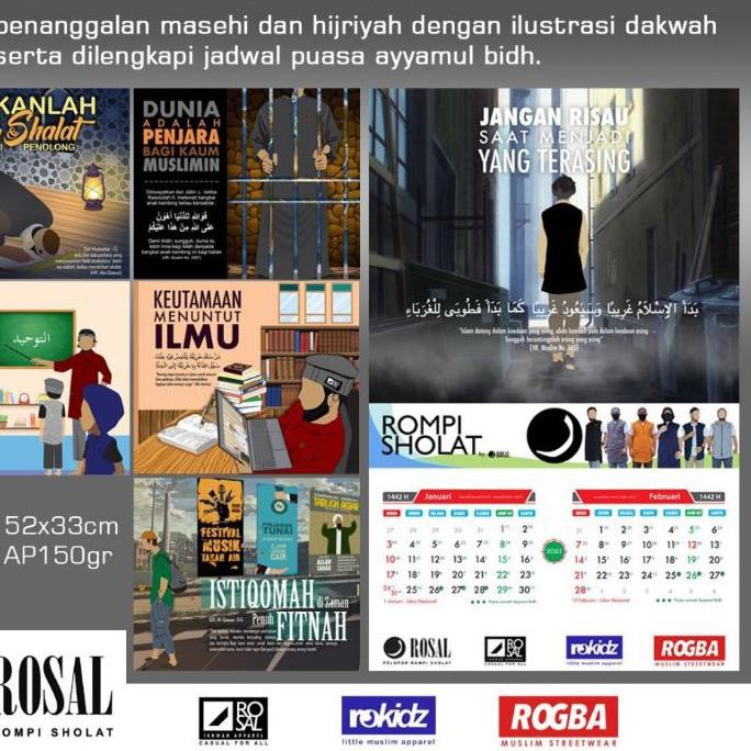 

HOT SALE!! KODE-597 Kalender Dinding Islami Dakwah by Rosal 2021 Masehi/1442 Hijriah kalendar jadwal