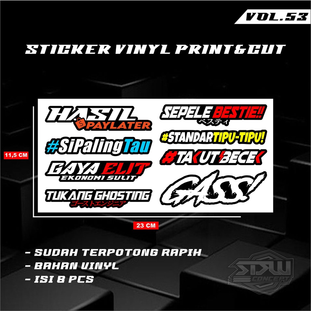 Sticker Print Racing / Stiker racing terbaru / stiker motor / stiker motor