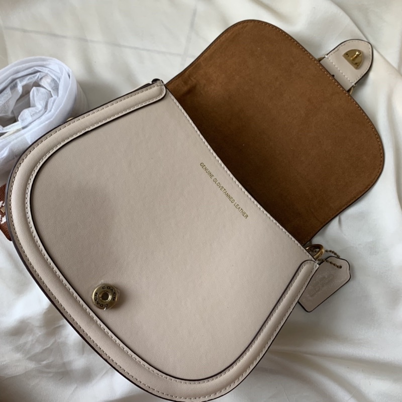 Coach Beat Saddle Bag White(C0749)