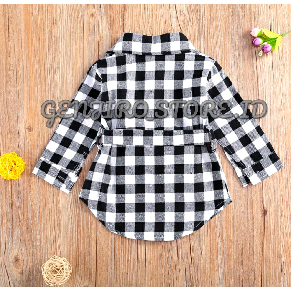 DRESS ANAK/DRESS ANAK KOTAK KOTAK/DRESS ANAK LENGAN PANJANG/KERAH/UNTUK ANAK USIA 6 BULAN - 5 TAHUN/BISA COD