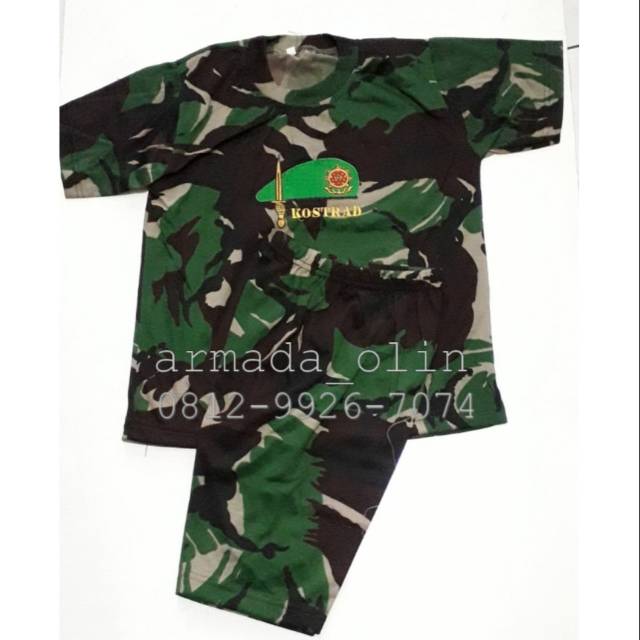 Kaos anak|Kaos anak pendek|Kaos anak pendek Kostrad|Kaos anak Kostrad |Kaos anak army