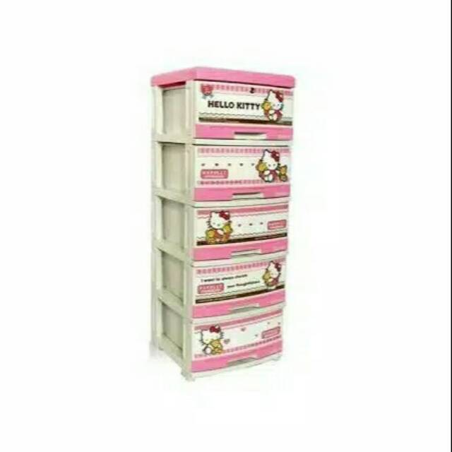 Lemari plastik Napolly 5 susun /SFC2 5000 HKBF / Lemari Napolly Karakter Kitty