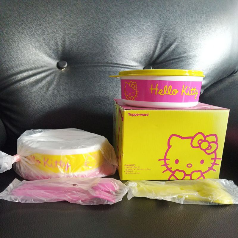 Tempat Bekal Makan Tupperware Hello Kitty Meal Time