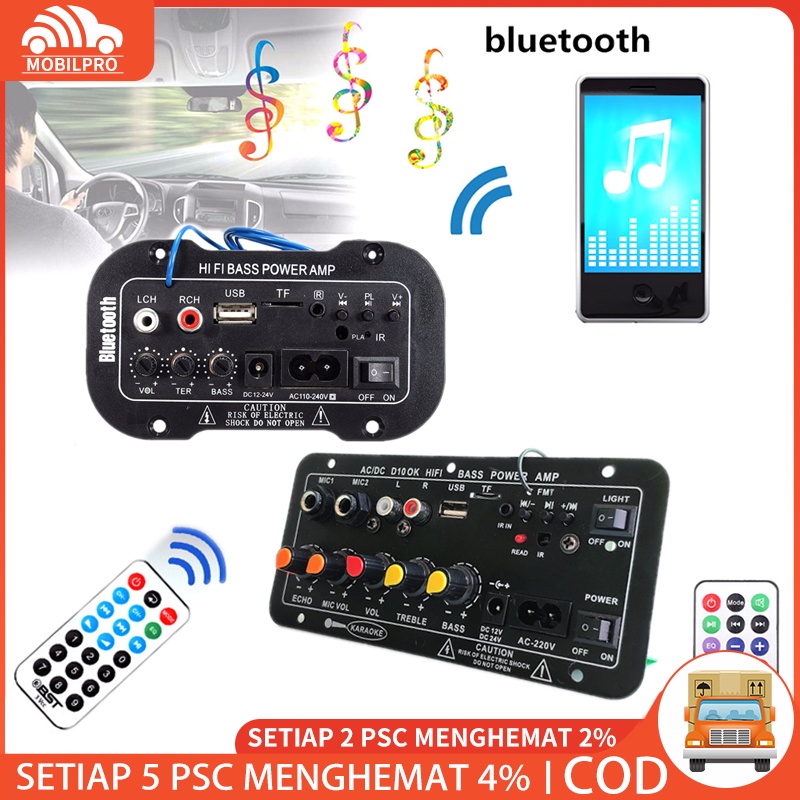 5 Inci 220V Amplifier Board Karaoke Audio Bluetooth USB FM Radio TF Player Subwoofer