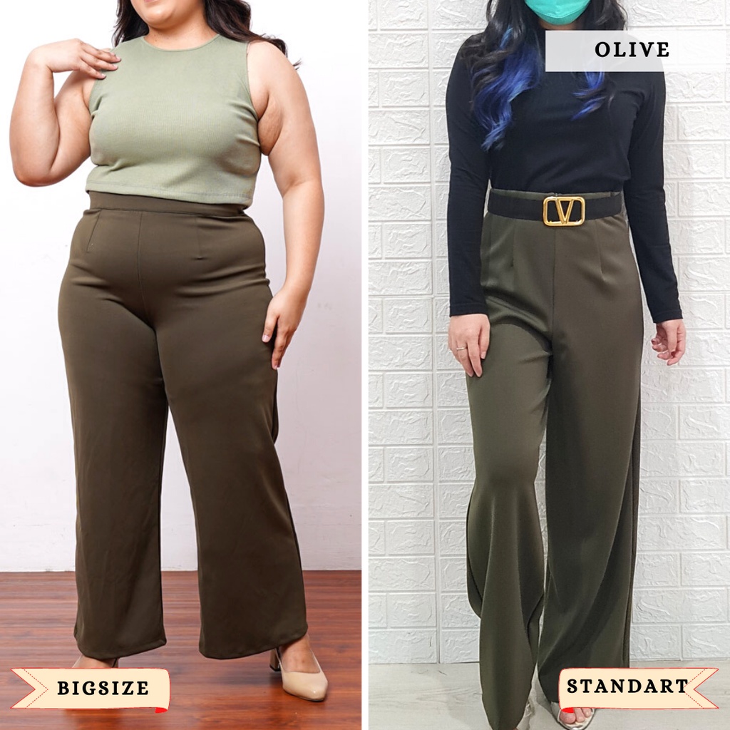 ready 5383 prime high waist culottes scuba standart bigsize long cullotes