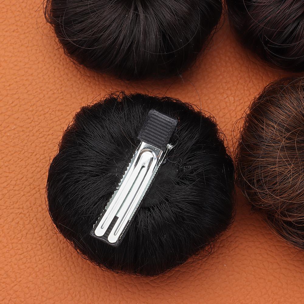 TOP 2pcs Wig Rambut Anak Perempuan Hiasan Kepala Kasual Hitam Coklat Alami Wig Sintetis