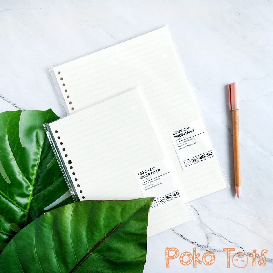 PMM Loose Leaf Binder Paper A5 Isi Ulang Refill Kertas File Catatan Menulis Menggambar Kotak