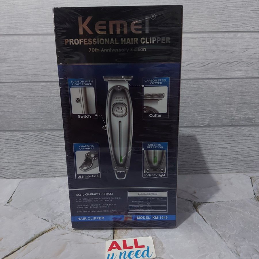 Hair Trimmer Kemei KM-1949 ORIGINAL - Hair Clipper Kemei 1949 ORIGINAL