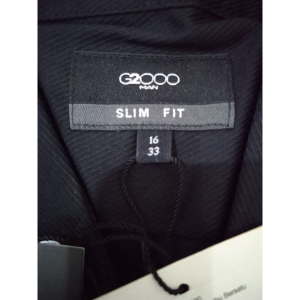 kemeja hitam slim fit g2000