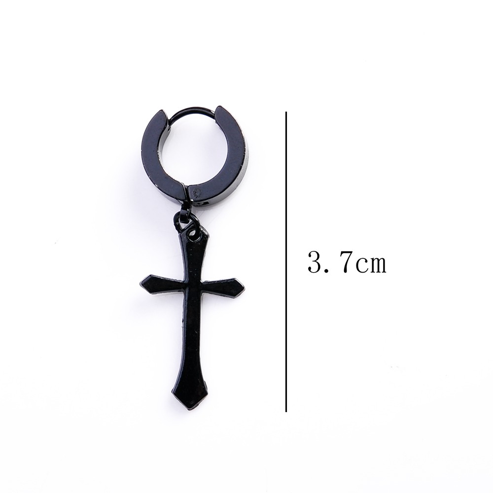 Anting Stud Bahan Stainless Steel Gaya Gothic Untuk Pria Dan Wanita