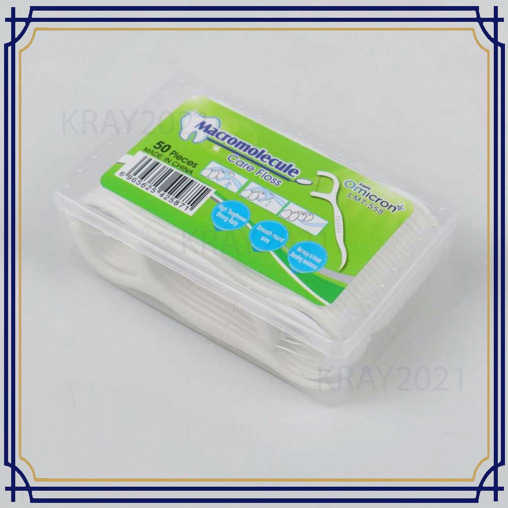 TaffOmicron Dental Floss Benang Gigi Toothpicks 50 PCS HT422