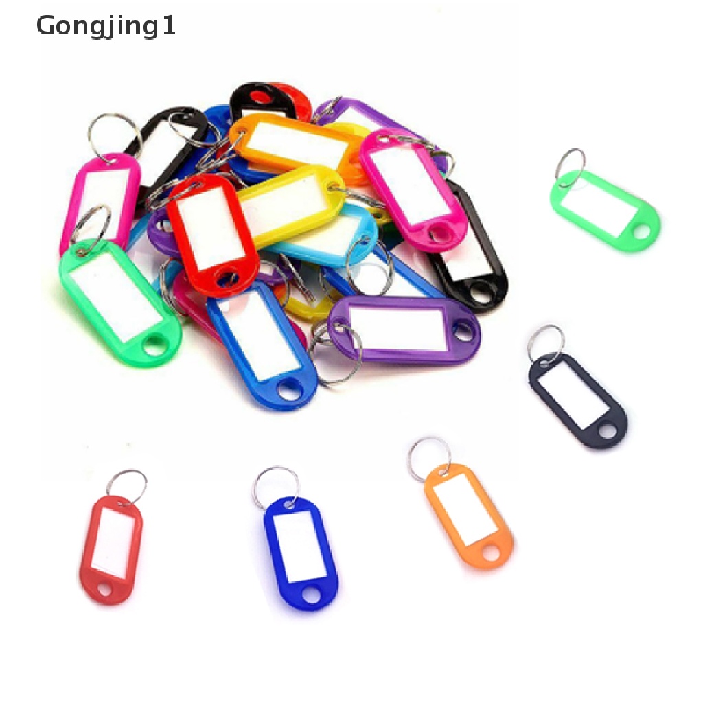 Gongjing1 30pcs Gantungan Kunci Tag Label Identitas Angka Hotel Multi Warna