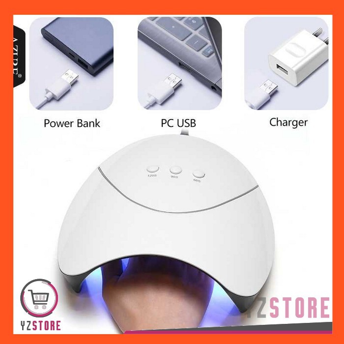 Pengering Kutek Kuku Gel Nail Art 36W Smart Portable Lampu UV LED Nail Dryer YZ23