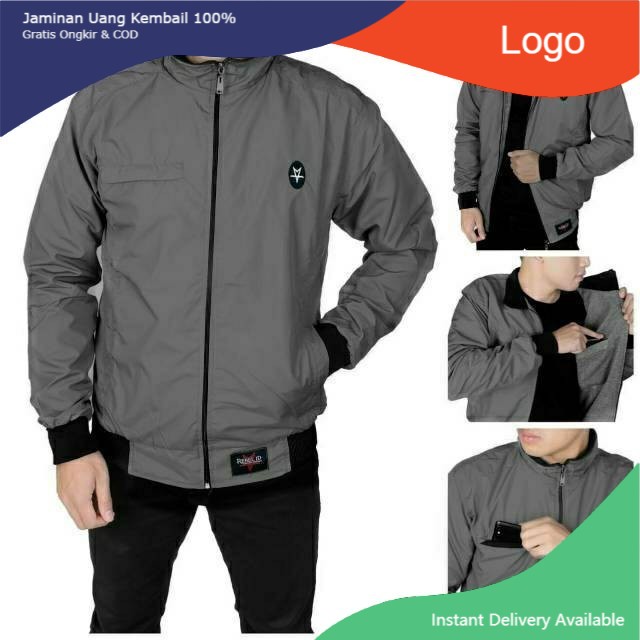 Jual ARS JAKET PRIA CASUAL SIMPLE ORIGINAL REBEL ID / JAKET MOTOR PRIA ...