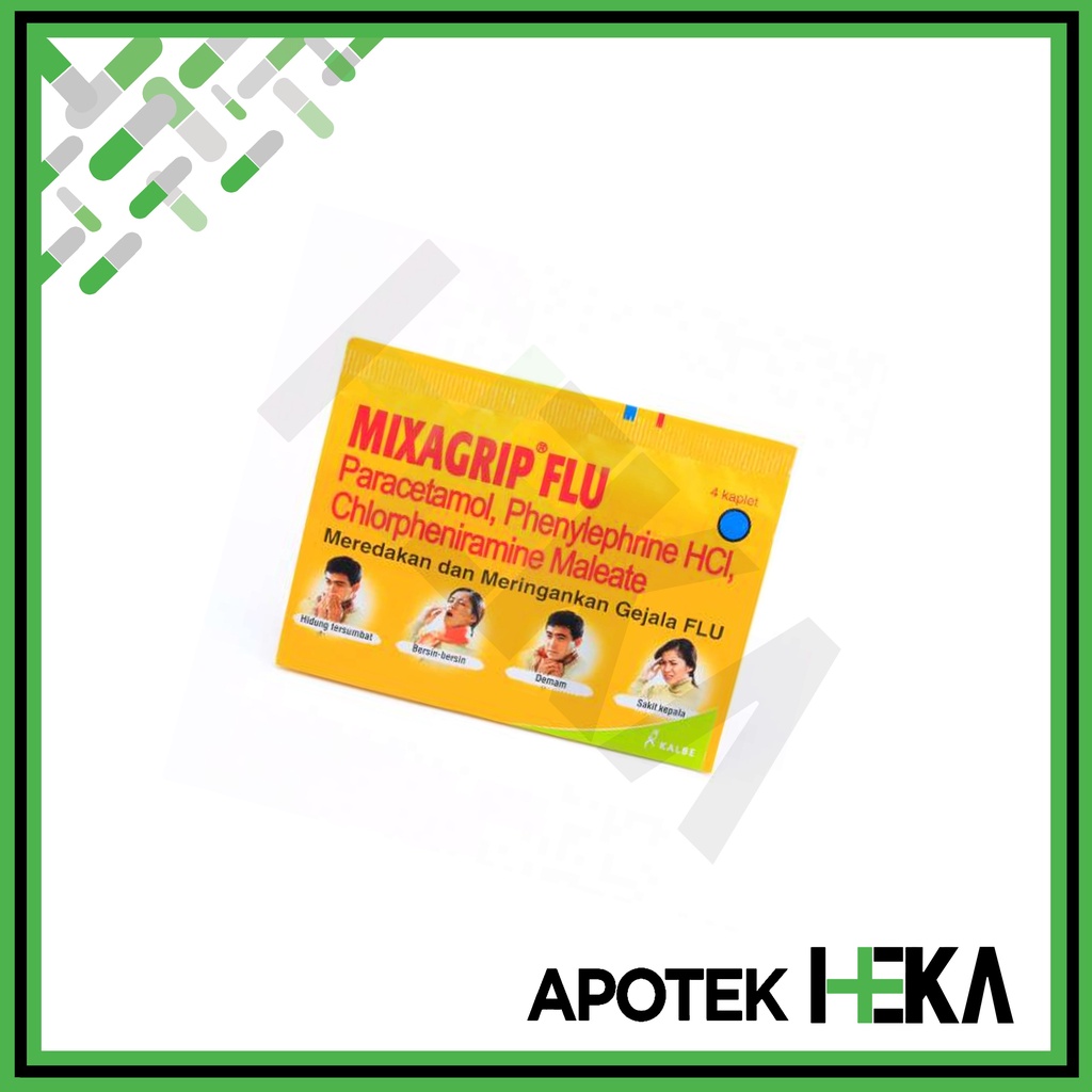 Mixagrip Kuning Flu Strip isi 4 Tablet (SEMARANG)