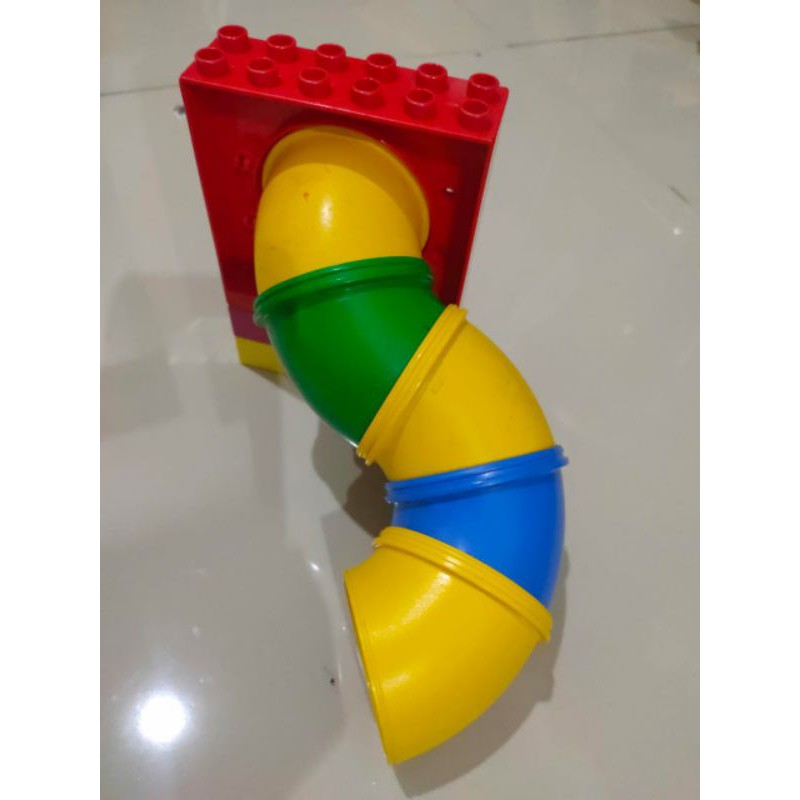 Lego Duplo ORI Ball Tube 45 Turn With Round Doorway Preloved