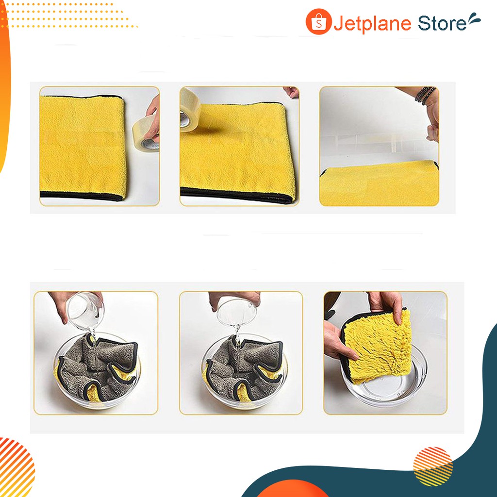 Kain Lap Microfiber Serbaguna 2 Sisi Halus Multifungsi