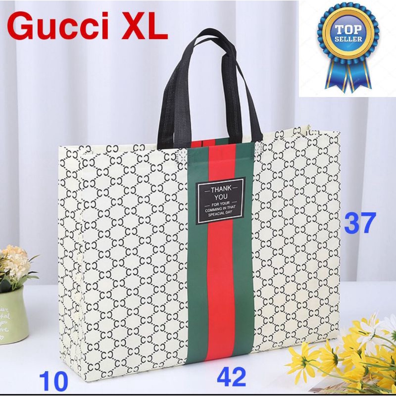 GOODIE BAG GUCCI L 32x10x32 dan XL 42x10x37 TAS KAIN SPOUNDBOUND TAS KAIN BELANJA SHOPPING BAG TAS M