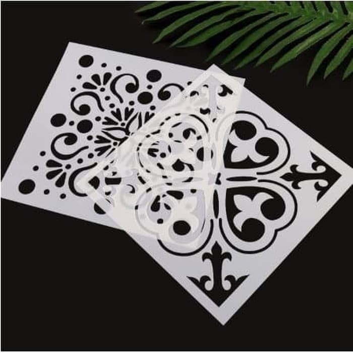 Plastic Stencil - Stensil Dekorasi Motif_GRS14 (20x20cm)