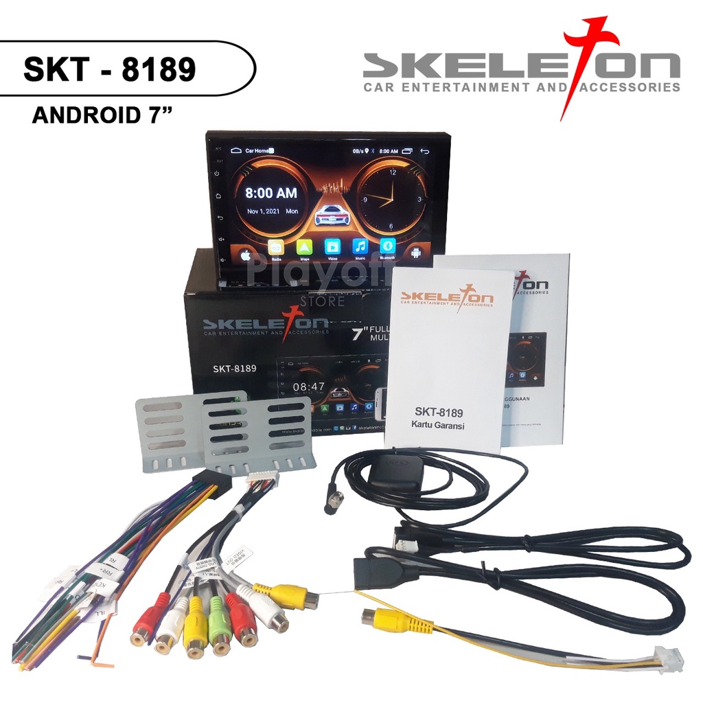 Voice Command Head Unit Android 7 inch Skeleton 8189 MirrorLink Bluetooth GPS