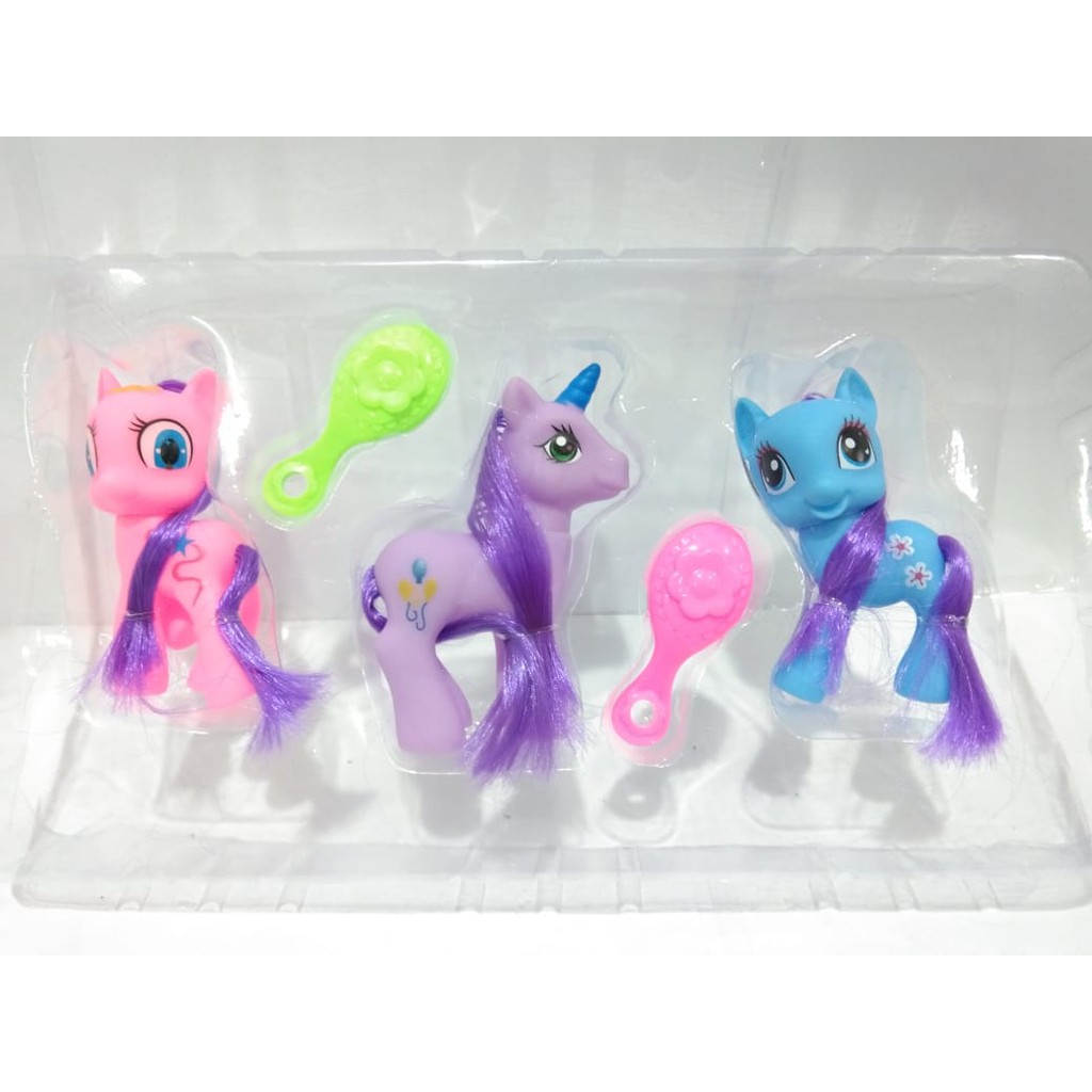 Mainan Anak  Figur Kuda Pony - Figure my Little Pony 3 Pcs - 536-9