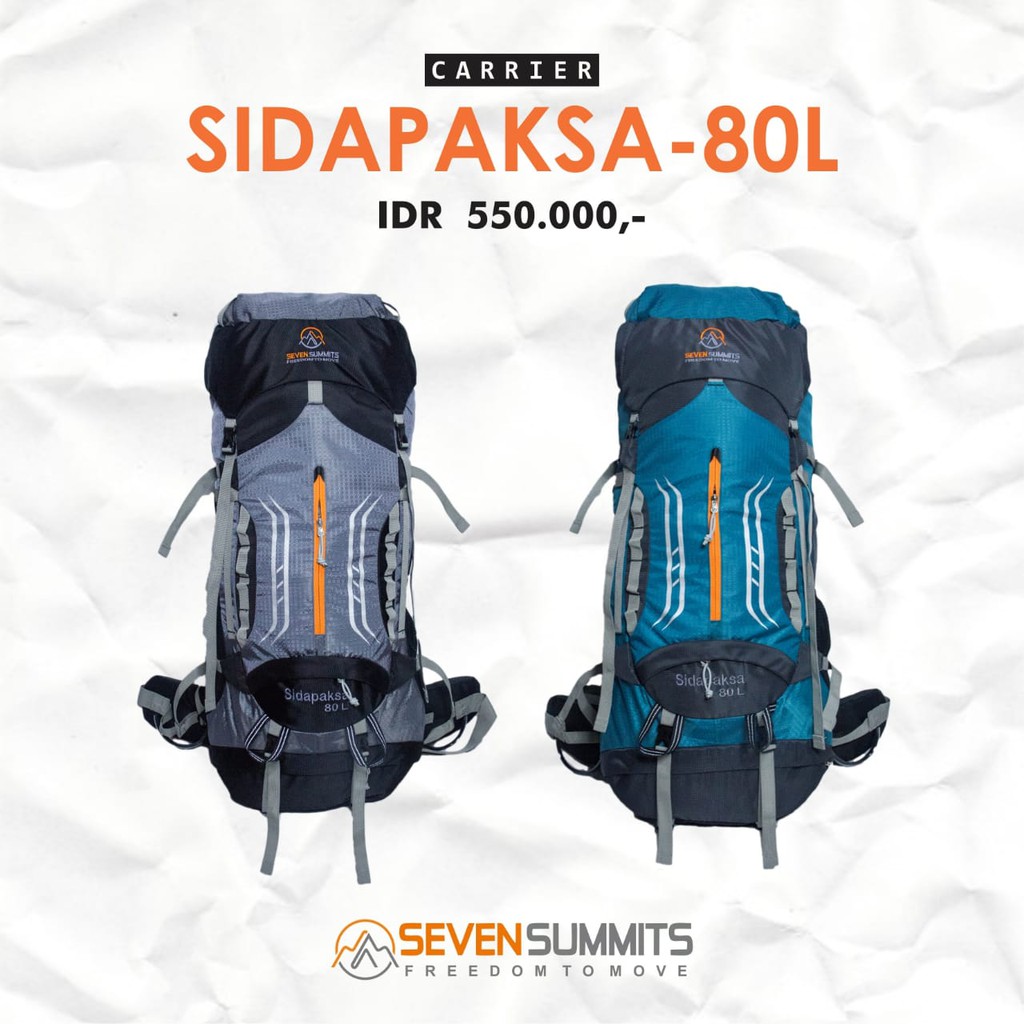 Tas Carrier Seven Summit Sidapaksa 80L/ Tas Punggung Seven summit