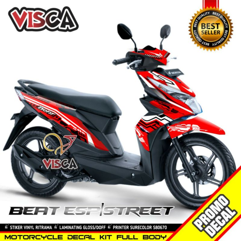 STICKER DECAL BEAT ESP STREET FULL BODY MOTIF MERAH PUTIH 02
