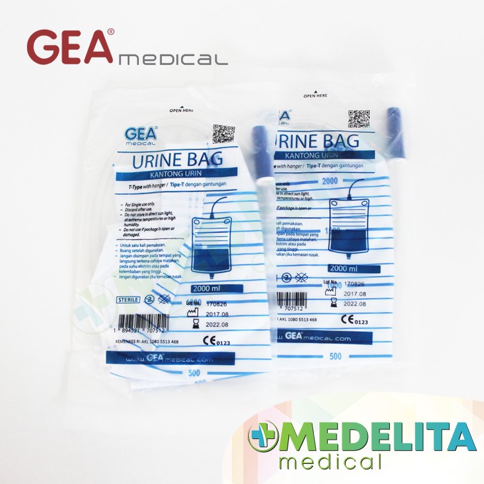 Urine Bag with Hanger2000 ml / Kantong Urin type Gantungan- GEA