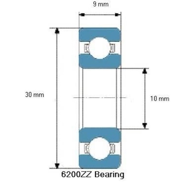 Bearing 6200ZZ Sealed Laher 10x30x9mm