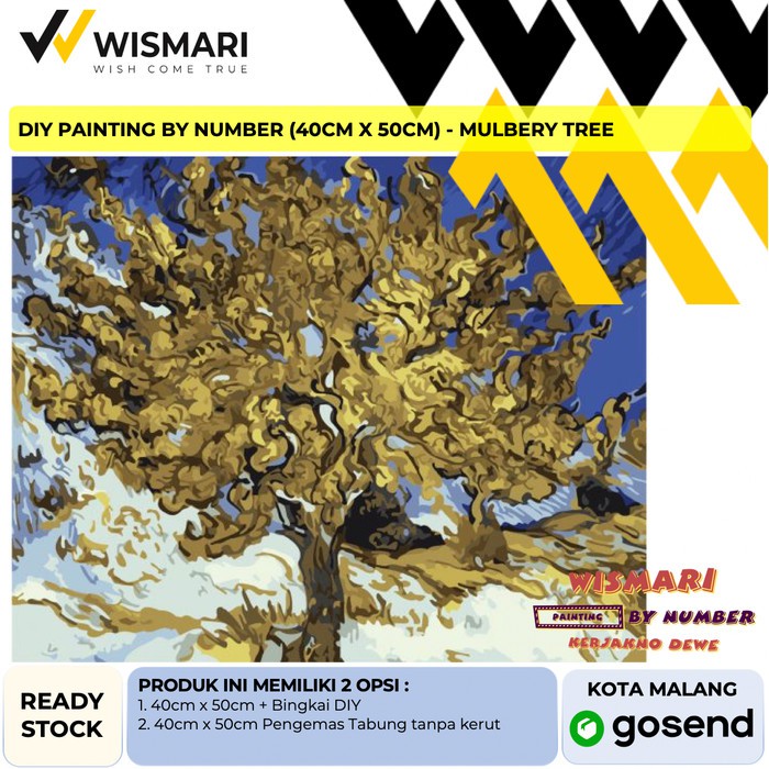 

DIY PAINTING BY NUMBER (40CM X 50CM) - MULBERRY TREE - 0 Murah