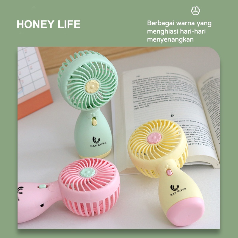 KIPAS ANGIN MINI GENGGAM Cute / Kipas Lipat PORTABLE / Mini Fan